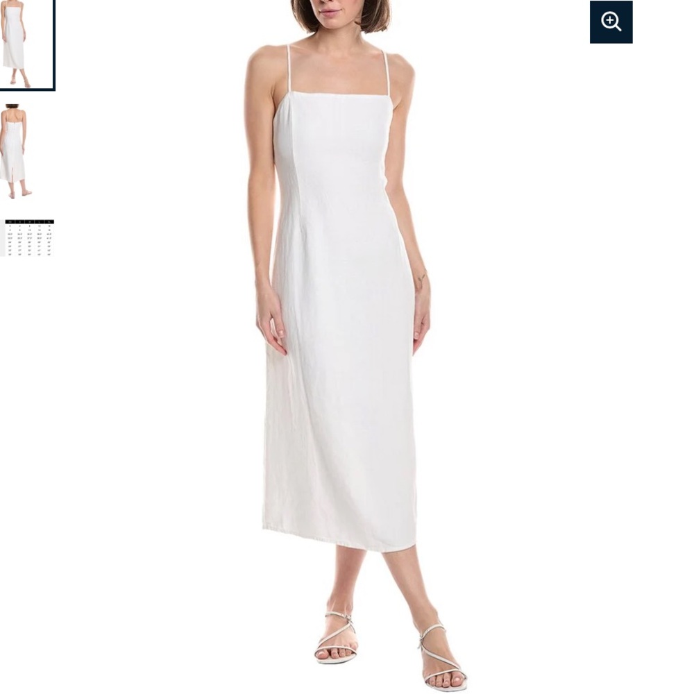 New with tags Bella Dahl x Free People White Linen Summer Midi Slip Dress